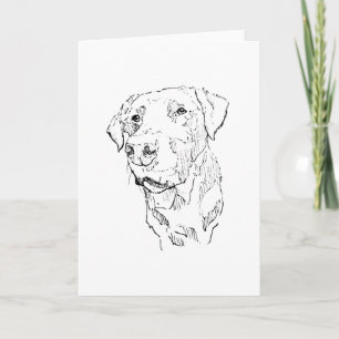 Labrador Retriever Hond Tekening Bedankkaart