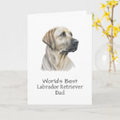 Labrador Retriever Hond Vader Vaderdag Kaart (Gele Bloem)