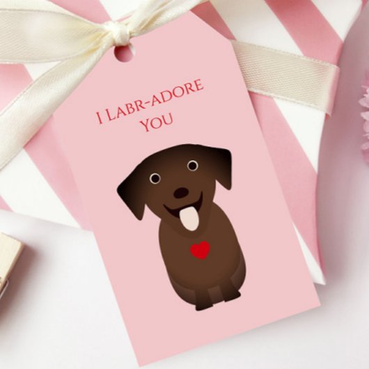 Labrador Retriever hond Valentijn, Valentijnsdag Cadeaulabel