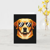 Labrador retriever hond zonnebril kaart (Gele Bloem)
