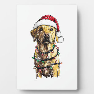 Labrador Retriever Honden Boom Kerst Trui Xma Fotoplaat