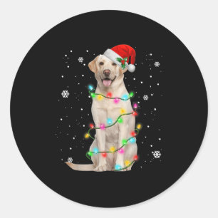 Labrador Retriever Honden Boom Kerst Trui Xma Ronde Sticker