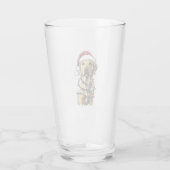 Labrador Retriever Honden Boom Kerstmuts Xma Glas (Achterkant)