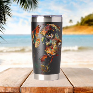 Labrador Retriever Honden Motief Huisdier Kunstwer Geïsoleerde Drinkbeker