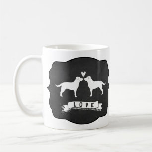 Labrador Retriever Honden Silhouetten Liefde Koffiemok