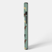 Labrador Retriever Honden Silhouetten Patroon Labs iPhone Hoesje (Linkerkant)