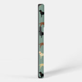 Labrador Retriever Honden Silhouetten Patroon Labs iPhone Hoesje (Rechterkant)