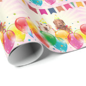 Labrador Retriever Hondenballonnen Verjaardag Cadeaupapier (Rol Hoek)