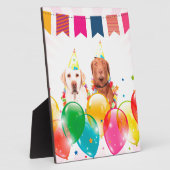 Labrador Retriever Hondenballonnen Verjaardag Fotoplaat (Zijkant)