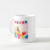 Labrador Retriever Hondenballonnen Verjaardag Koffiemok (Voorkant links)