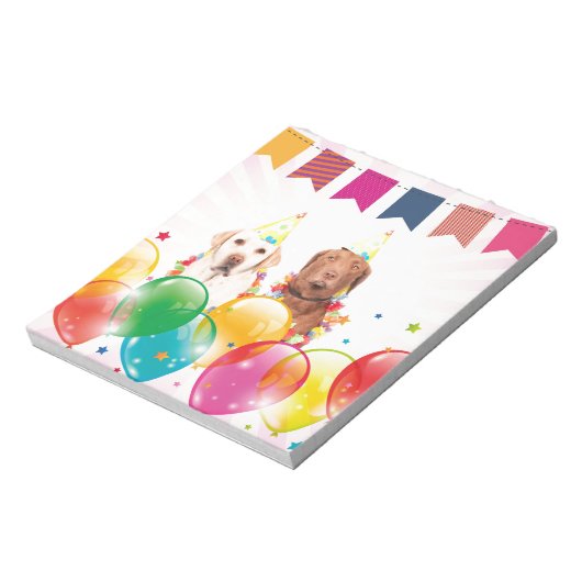 Labrador Retriever Hondenballonnen Verjaardag Notitieblok (Linkerzijde)
