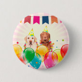Labrador Retriever Hondenballonnen Verjaardag Ronde Button 5,7 Cm (Voorkant)