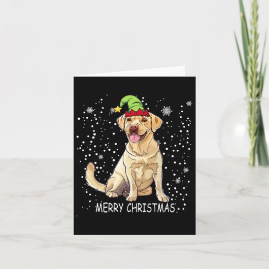 Labrador Retriever Hondenboom Kersttrui Xmas Kaart (Voorkant)