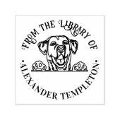 Labrador Retriever Hondengezicht #2 Bibliotheek Bo Zelfinktende Stempel (Design)