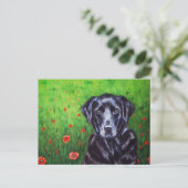 Labrador Retriever Hondenkunst - Poppy Briefkaart (Staand voorkant)