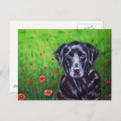 Labrador Retriever Hondenkunst - Poppy Briefkaart (Voorkant / Achterkant)