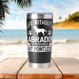 Labrador Retriever Hondenliefhebber Geïsoleerde Drinkbeker