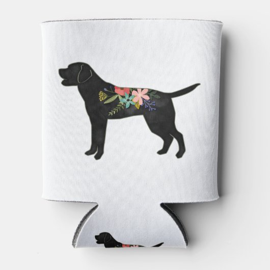 Labrador Retriever Hondenras Bohemian Floral Blikjeskoeler (Voorkant)