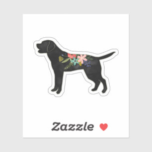 Labrador Retriever Hondenras Bohemian Floral Sticker