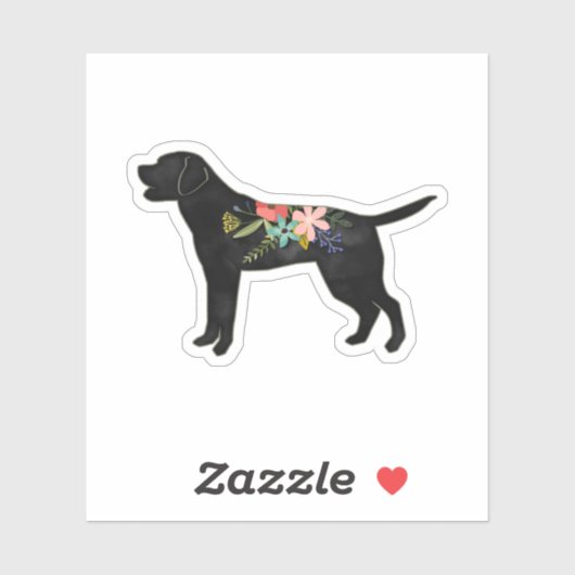 Labrador Retriever Hondenras Bohemian Floral Sticker (Vel)