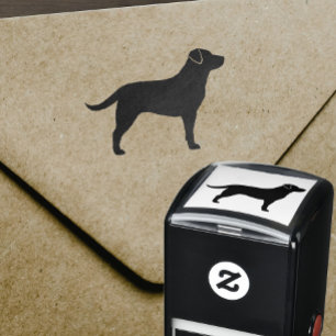 Labrador Retriever Hondenras Silhouette Zelfinktende Stempel