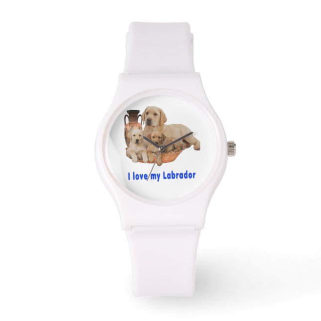 Labrador Retriever Horloge (Voorkant)