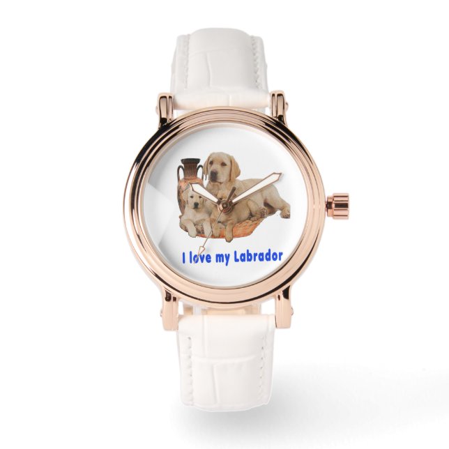 Labrador Retriever Horloge (Voorkant)