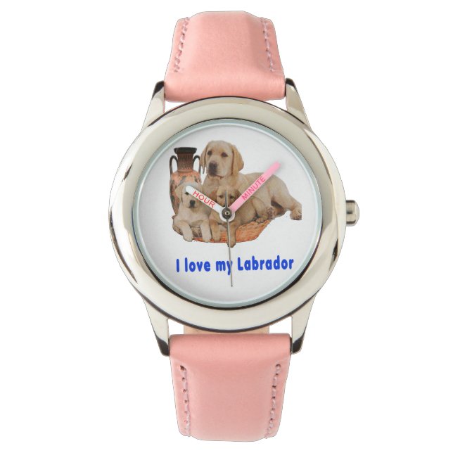 Labrador Retriever Horloge (Voorkant)