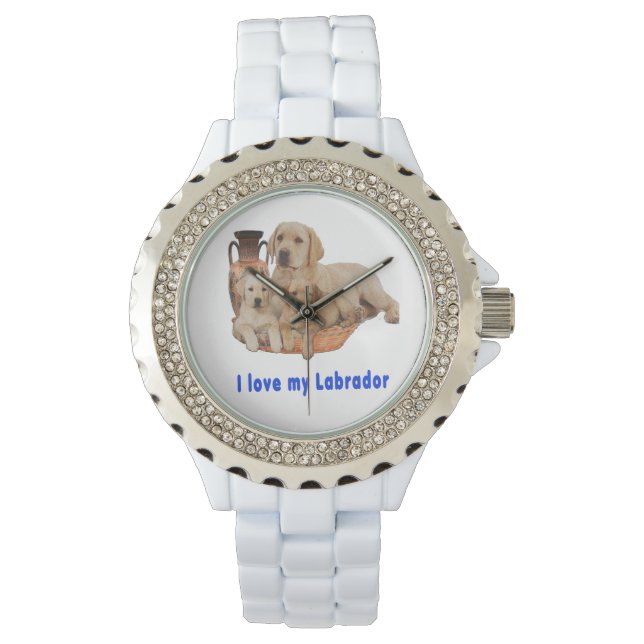 Labrador Retriever Horloge (Voorkant)