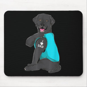 Labrador Retriever I Love Dad Tattoo Kleding, Dog Muismat