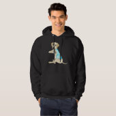 Labrador Retriever Ik hou van mama Tattoos Hoodie (Voorkant volledig)
