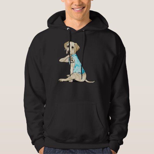 Labrador Retriever Ik hou van mama Tattoos Hoodie (Voorkant)