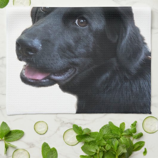 Labrador Retriever Ik hou van mijn lab Theedoek (Gevouwen)