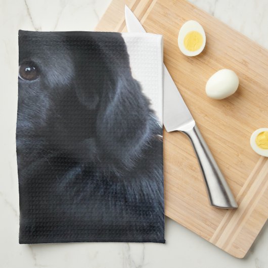 Labrador Retriever Ik hou van mijn lab Theedoek (Quarter Fold)
