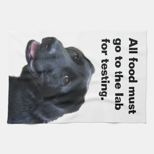 Labrador Retriever Ik hou van mijn lab Theedoek (Horizontaal)