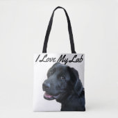 Labrador Retriever Ik hou van mijn lab Tote Bag (Voorkant)