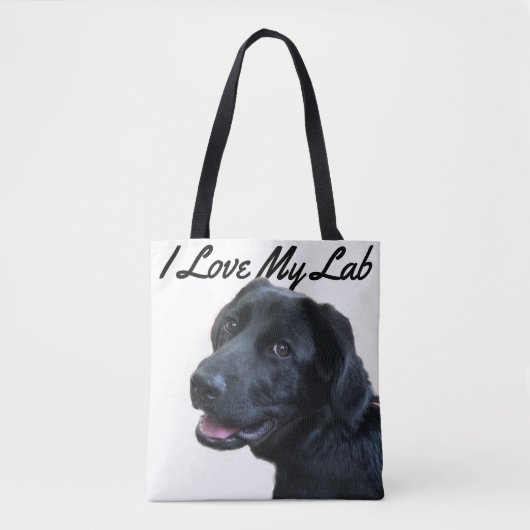 Labrador Retriever Ik hou van mijn lab Tote Bag (Voorkant)
