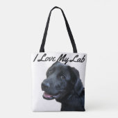 Labrador Retriever Ik hou van mijn lab Tote Bag (Achterkant)