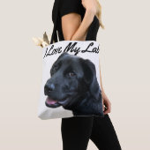 Labrador Retriever Ik hou van mijn lab Tote Bag (Dichtbij)