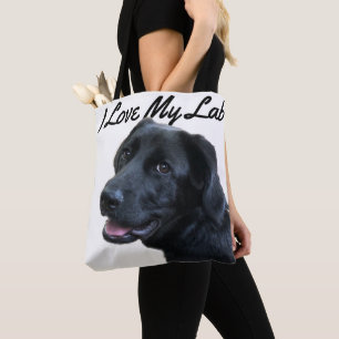 Labrador Retriever Ik hou van mijn lab Tote Bag