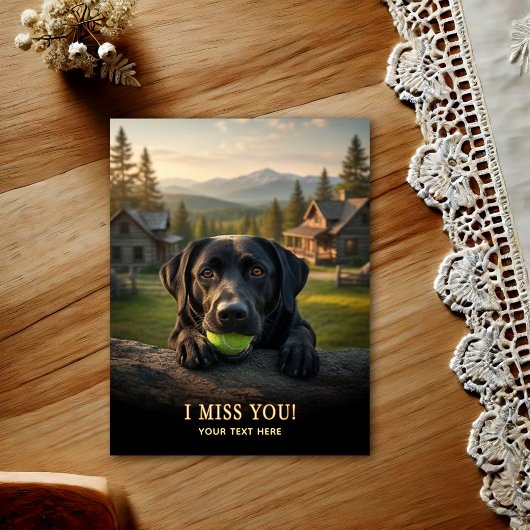 Labrador Retriever Ik Mis Je Postkaart