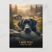 Labrador Retriever Ik Mis Je Postkaart (Voorkant)