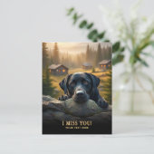Labrador Retriever Ik Mis Je Postkaart (Staand voorkant)