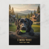 Labrador Retriever Ik Mis Je Postkaart (Voorkant)