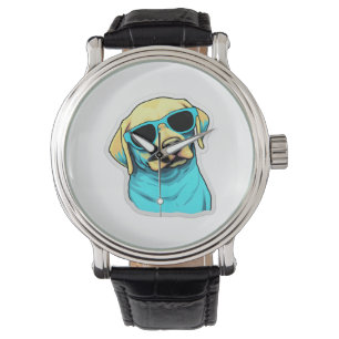 Labrador Retriever in Cool Zonnebril Classic T-SH Horloge