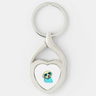Labrador Retriever in Cool Zonnebril Classic T-SH Sleutelhanger