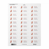 Labrador Retriever in Kersttrui Retour Etiket (Full Sheet)