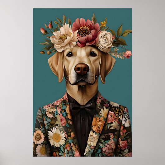 Labrador Retriever In Pak Poster, Labrador Poster (Voorkant)