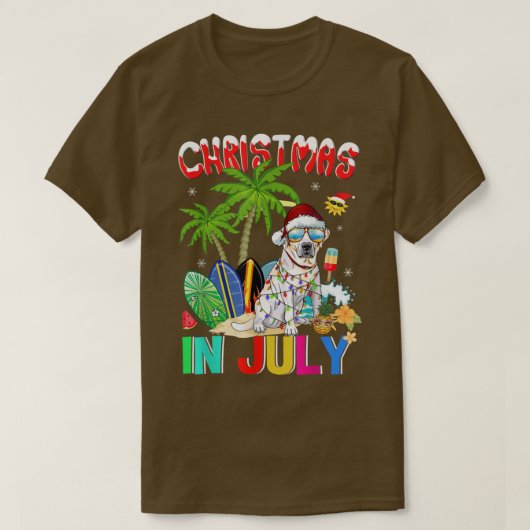 Labrador Retriever in Santa Hat Sunbril Christm T-shirt (Design voorkant)