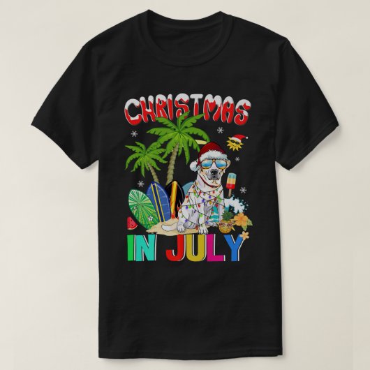 Labrador Retriever in Santa Hat Sunbril Christm T-shirt (Design voorkant)